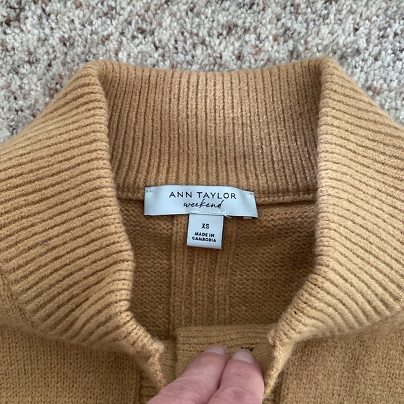 Ann Taylor Henley Sweater in perfect camel - Picture 3 of 3